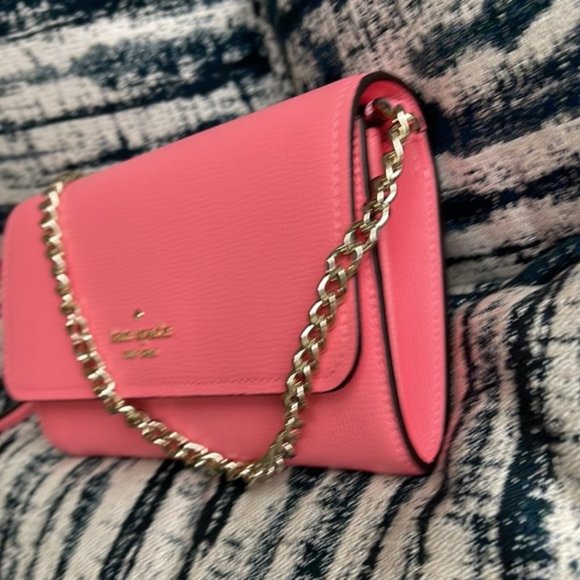 Kate Spade Chain Wallet Crossbody Clutch Pink - Picture 3 of 16
